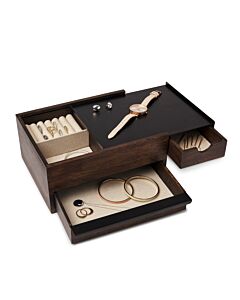 Umbra - Stowit Jewellery Box - Black/Walnut